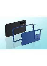 Ốp lưng cho Samsung Galaxy S23 FE bảo vệ camera chống sốc hiệu Nillkin Camshield có khung & nắp đậy bảo vệ Camera - Hàng nhập khẩu