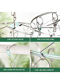 Móc Treo Quần Áo, Móc Phơi Đồ Trẻ Em Inox Kẹp Chống Rơi, Móc Treo Tất, Vớ, Đồ Lót Nhiều Kiểu Dáng
