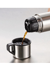 Bình inox giữ nhiệt 2 in1 Pearl Metal Basic Double - Hàng nội địa Nhật Bản |#nhập khẩu chính hãng|