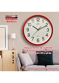 Đồng Hồ Treo Tường EASTAR Cao Cấp Tròn – Số Dập Nổi Máy KIM TRÔI – Bảo Hành 2 Năm – Tặng Pin Maxell
