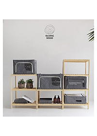 Kệ Để Lò Vi Sóng 2 Tầng Morning House Dài 60cm x Cao 46cm- Gỗ Cao Su Chắc Chắn Chịu Lực 30kg