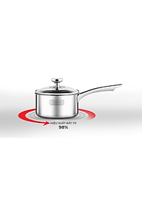 Elmich Quánh Inox 2 lớp chống dính đáy liền Tri-max EL-3783 size 14cm