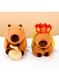 Thú nhồi bông capybara gõ mõ ngộ nghĩnh - Size 35cm - Quà tặng gấu bông chuột lang nước dành cho người cần tịnh tâm.