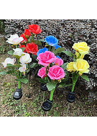 Đèn hoa hồng năng lượng mặt trời ED04 SolaZ trang trí sân vườn, tự động phát sáng, 0 đồng tiền điện