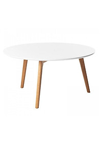 Bàn Trà Sofa Tròn Màu Trắng