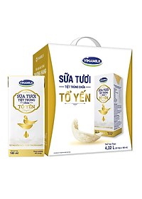 COMBO 24 Hộp Sữa Tươi Tiệt Trùng Chứa Tổ Yến Vinamilk - Lốc 4 Hộp 180ml