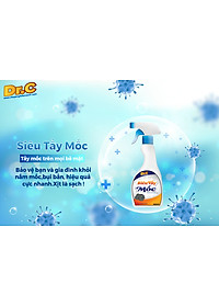Siêu tẩy mốc chính hãng Dr.C tẩy mốc trên mọi bề mặt áo quần, sàn nhà, tường nhà, không bào mòn bề mặt, xịt là sạch
