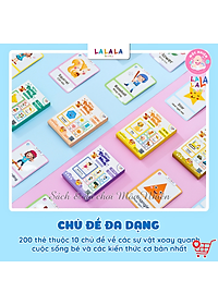 Thẻ học thông minh Mini Flashcard song ngữ Anh - Việt nhiều chủ đề cho bé - Thương hiệu Lalala baby