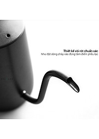 Ấm bình rót nước nóng pha cà phê bằng inox, cán gỗ CAFE DE KONA