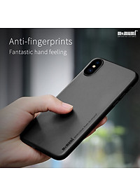 Ốp lưng nhám siêu mỏng 0.3mm cho iPhone XS Max hiệu Memumi có gờ bảo vệ camera - Hàng chính hãng