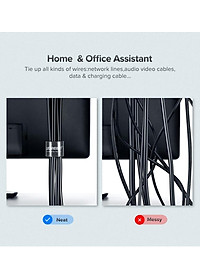 Ugreen UG70110LP124TK 1M cỡ 15mm băng dán Velcro màu đen ngang 1.5cm - HÀNG CHÍNH HÃNG