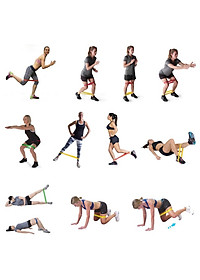 Bộ 4 Dây Kháng Lực Miniband SP091 Tập Mông,Chân Và Yoga Cho Nam, Nữ Đại Nam Sprort (Hàng Loại 1)