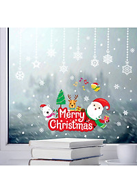 Sticker Decal tráng trí giáng sinh phù hợp trang trí shop, cửa hàng