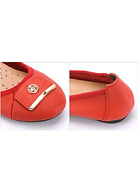 Giày Nữ Búp Bê Da Bò Huy Hoàng HT7910 - Cam