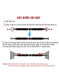 1 Chiếc Xà Đơn Gắn Cửa 2021 Cải Tiến Mút Tay Cầm Dài Dầy 3mm( Màu đỏ Đen)