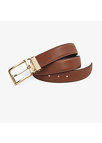 Thắt lưng nam, dây nịt nam da bò Saffiano 2 lớp Bụi Leather L109 - Khóa cài xoay 360 độ, dùng được cả 2 mặt - Bảo hành 12 tháng