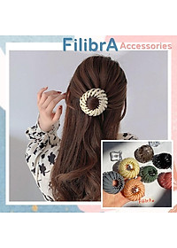 Kẹp tóc tổ chim nhựa đa năng, cặp búi tròn phong cách Hàn Quốc, phụ kiện tóc KT020 - Filibra