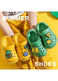 Dép sục cho bé trai bé gái 2 - 4 tuổi siêu nhẹ Chark Bear kháng khuẩn đế chống trơn đi nước đi mưa mùa hè D43