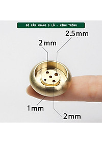 Đế Cắm Nhang Trầm Hương 5-9 Lỗ Bằng Đồng Thau Nguyên Chất Hình Trống Tối Giản Phù Hợp Nhiều Kích Thước Nhang
