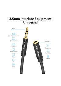 Cáp audio 3.5mm nối dài Vention BHBBG dài 1.5m - Hàng chính hãng