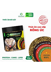 Thức ăn Rồng Úc GREENABC - Bearded Dragon – Tăng trưởng nhanh, lên màu đẹp – Hộp 68g