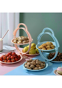 Khay Đĩa Mứt Gấp Gọn Để Bàn - Tích Hợp 3 đĩa Đựng Hoa Quả, Bánh Kẹo, Mứt Tết - Chất Liệu Nhựa ABS Cao Cấp  Chính Hãng MINIIN- Giao Màu Ngẫu Nhiên