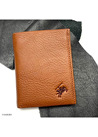 Ví Nam Đứng Nhỏ Gọn, Da Bò SÁP - Vân Tự Nhiên, Size Trung, Thiết Kế Cổ Điển, Đơn Giản - Mỏng Nhẹ, Dáng Đứng - Gập 2, Ngăn Đựng Tiền Có Khóa Kéo, Nhiều Ngăn Để Giấy Tờ Tiện Dụng