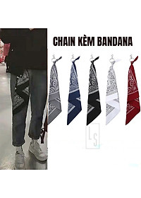 Bộ sưu tập khăn vuông cotton bandana turban XO Vintage BDN01 54x54cm - BDN01.8 Xanh đen