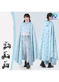 Áo Mưa Đơn Dày Dặn Kèm Kính Chống Gió Che Phủ Toàn Thân Không Thấm Nước Tiện Dụng Cho Nam Và Nữ