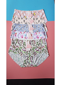 Combo 5 chiếc quần lót nữ thun lạnh chất vải co giãn 4 chiều điều hòa cực thông thoáng họa tiết 3D trẻ trung