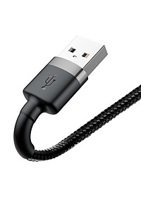 Cáp sạc nhanh 2.4A Baseus Cafule dây bện chống gập đồng bộ data nhanh chóng dành cho iPhone dài 100CM ( nhiều màu ) - Hàng chính hãng