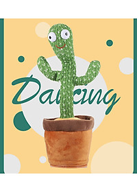 Cây Xương Rồng Nhảy Múa , Uốn Lượn , Biết Hát , Biết Nhại Tiếng , Có Đèn Led Dễ Thương - Hàng Chính Hãng