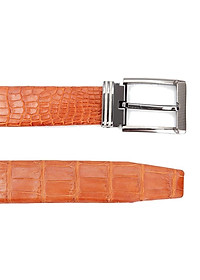 HC4757-58-59-60 - Thắt lưng nam da cá sấu Huy Hoàng nguyên con bụng 4P đầu kim màu đen, nâu đất, nâu đỏ, vàng bò