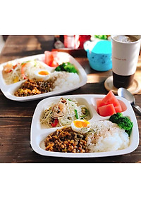 Khay chia 3 ngăn cho bé ăn dặm nội địa Nhật Bản