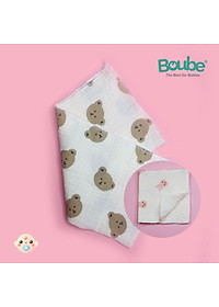 Khăn sữa cho bé sơ sinh và trẻ nhỏ Boube, quà tặng kèm tri ân khách hàng - Cotton tự nhiên, hút ẩm tốt, an toàn cho bé