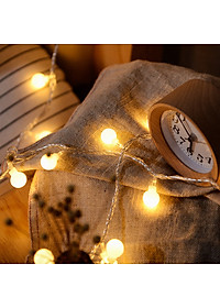 Dây Đèn LED Trang Trí Bóng Tròn 10M, 20M Trang Trí Nhà Cửa, Noel, Lễ Tết