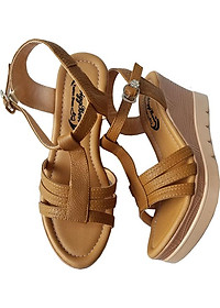 Giày Sandal Nữ Đế Xuồng BIGGBEN Da Bò Thật SDX17
