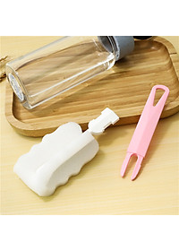 Cây cọ rửa ly cốc, chai lọ, bình sữa bằng mút xốp cán rời có móc treo tiện dụng cho gia đình, quán ăn, cà phê - Dụng cụ rửa ly cốc nhỏ gọn tiện dụng