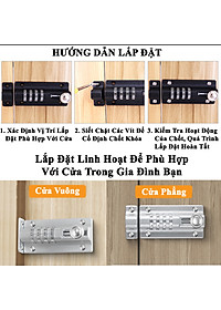 Chốt Cửa Khóa Số Mật Khẩu Cơ KUNBE An Toàn Chắc Chắn