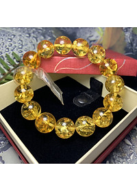 Vòng Hổ Phách Balan Cognac 14mm đặc biệt cao cấp Hadosa