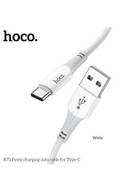Dây cáp sạc nhanh, truyền dữ liệu USB to Type-C HOCO X70 Sạc Nhanh 3A dùng cho Samsung S21, Xiaomi ,Realme, Poco X3, Huawei,...Android -Hàng chính hãng