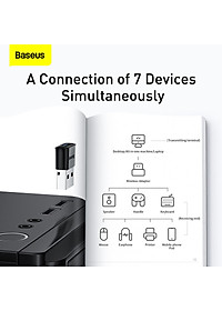 Bộ phát USB Bluetooth Baseus Bộ chuyển đổi Bluetooth 5.0 không dây cho PC Bluetooth 4.0 Bộ phát âm thanh Dongle cho Win 11/10/8 / XP / Vista / XBOX ONE S Tay cầm-Hàng Chính Hãng