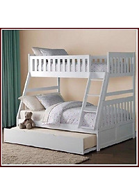 Giường 3 Tầng Victoria Gỗ Tự Nhiên-Trắng