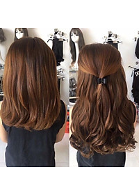  Tóc giả kẹp nữa đầu kẹp phím   kẹp phím nữa đầu dợn sóng lững- hình thật