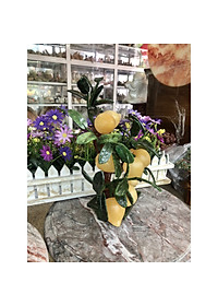 Cây đào phong thủy đá ngọc hoàng long gồm 9 quả - Cao 30 cm