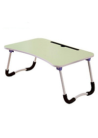 Bàn học nhựa chân thép gấp gọn thông minh có khe cắm ipad, điện thoại tặng dụng cụ lấy ráy tai có đèn