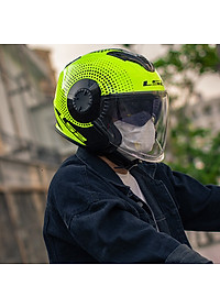 Mũ Bảo Hiểm 3/4 Hai Kính LS2 OF570 Verso - GARA20