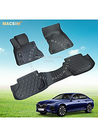 Thảm lót sàn xe ô tô VinFast Lux SA Nhãn hiệu Macsim chất liệu nhựa TPE cao cấp màu đen