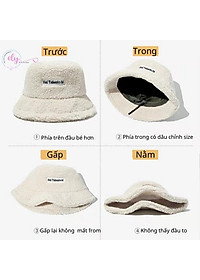 Mũ Bucket lông cừu phong cách Hàn Quốc hót hít