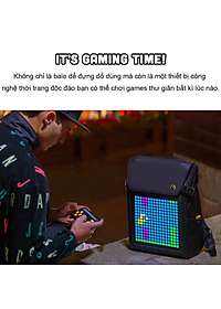 Balo Divoom – Pixoo Backpack-M có màn hình LED tùy chỉnh bằng APP, ngăn chứa lớn vừa Laptop 14 Inch, chống thấm nước cho hoạt động ngoài trời